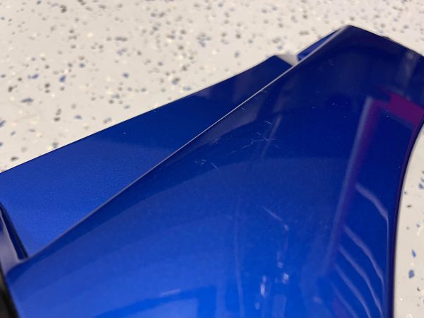 2018 SUBARU WRX STI TYPE RA LH FENDER GARNISH TRIM WRB BLUE DRIVERS SIDE OEM - Image 4