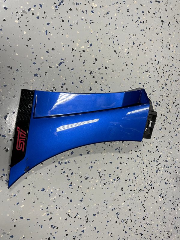 2018 SUBARU WRX STI TYPE RA LH FENDER GARNISH TRIM WRB BLUE DRIVERS SIDE OEM - Image 2