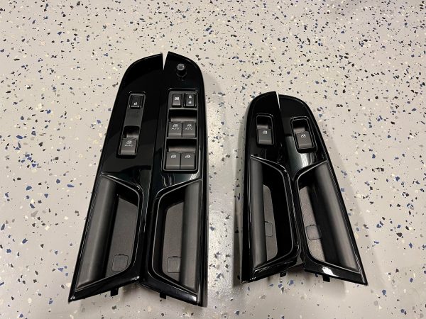 2018 SUBARU WRX STI TYPE RA PIANO BLACK FRONT & REAR WINDOW DOOR SWITCHES SET OE - Image 2