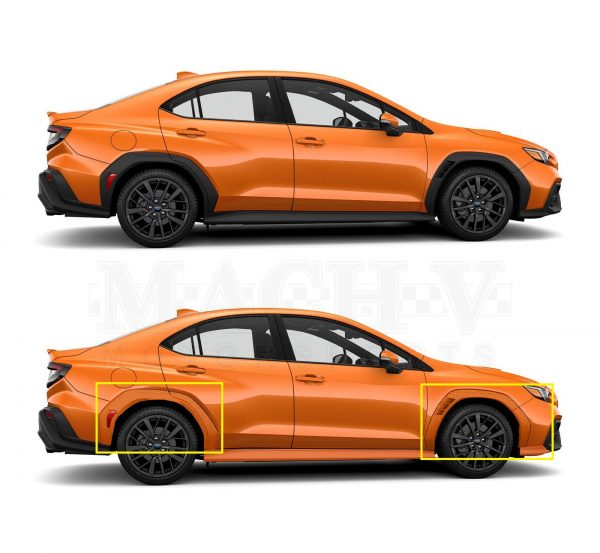 SUBIE AUTO PARTS 2022 SUBARU WRX PAINT MATCHED FENDER FLARES ARCHES GARNISH SET PRE-SALE