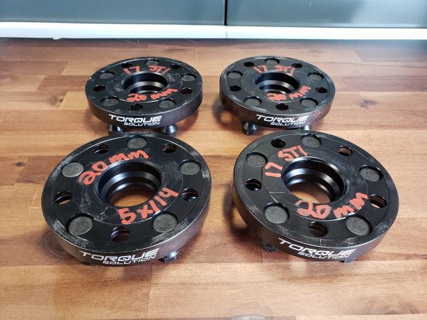 2005-2021 SUBARU WRX STI TORQUE SOLUTION FORGED 20MM WHEEL SPACERS SET 5X114 - Image 5