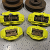 2018-2021 SUBARU WRX STI 6 POT FRONT & REAR BREMBO BRAKE CALIPERS KIT 24K MILES - Image 2