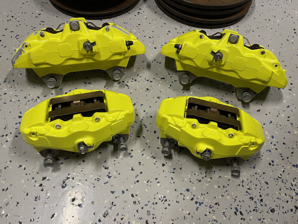 2018-2021 SUBARU WRX STI 6 POT FRONT & REAR BREMBO BRAKE CALIPERS KIT 24K MILES - Image 3