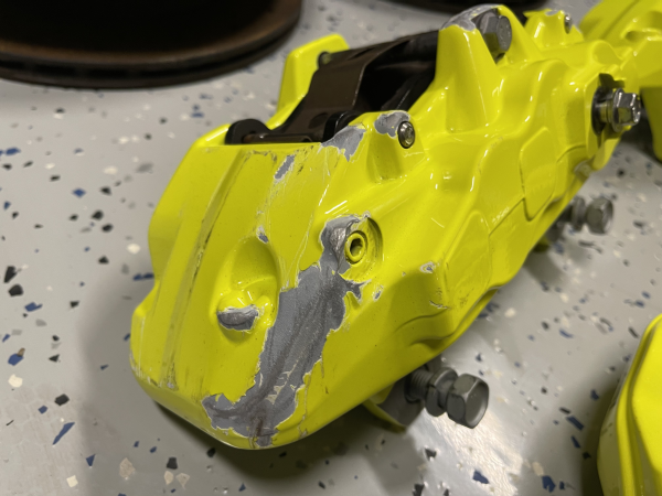 2018-2021 SUBARU WRX STI 6 POT FRONT & REAR BREMBO BRAKE CALIPERS KIT 24K MILES - Image 7