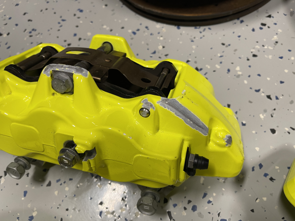 2018-2021 SUBARU WRX STI 6 POT FRONT & REAR BREMBO BRAKE CALIPERS KIT 24K MILES - Image 8