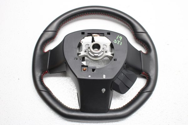 2015-2021 SUBARU WRX STI STEERING WHEEL ASSEMBLY LEATHER RED STITCHED OEM - Image 10
