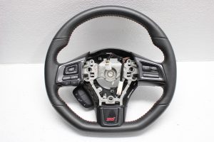 2015-2021 SUBARU WRX STI STEERING WHEEL ASSEMBLY LEATHER RED STITCHED OEM