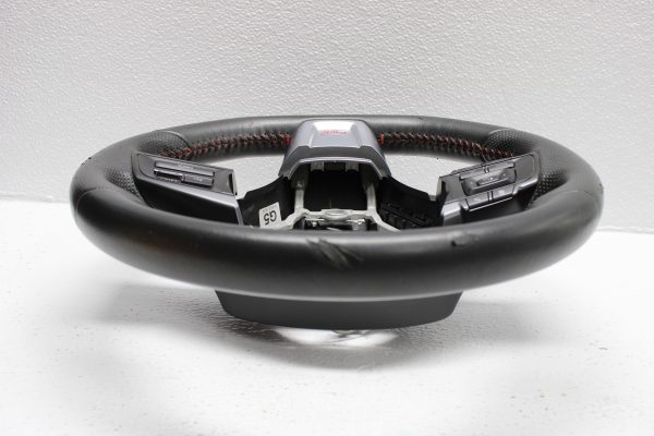 2015-2021 SUBARU WRX STI STEERING WHEEL ASSEMBLY RED STITCHED OEM - Image 3
