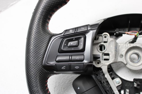 2015-2021 SUBARU WRX STI STEERING WHEEL ASSEMBLY RED STITCHED OEM - Image 4