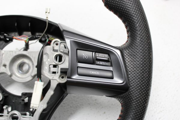2015-2021 SUBARU WRX STI STEERING WHEEL ASSEMBLY RED STITCHED OEM - Image 5