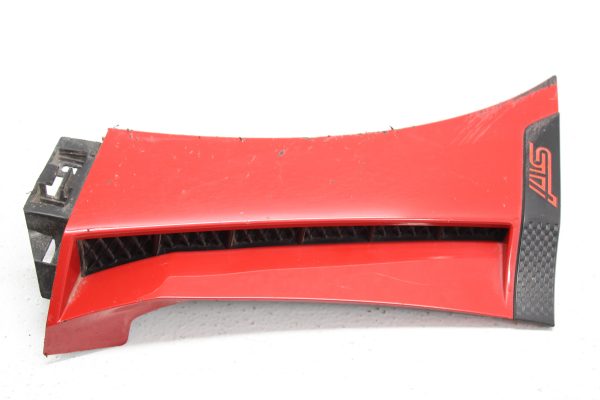 2015-2021 SUBARU WRX STI LH DRIVER SIDE FENDER GARNISH RED OEM - Image 3