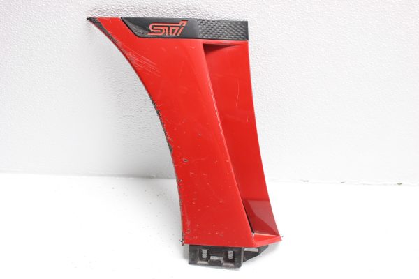 2015-2021 SUBARU WRX STI LH DRIVER SIDE FENDER GARNISH RED OEM