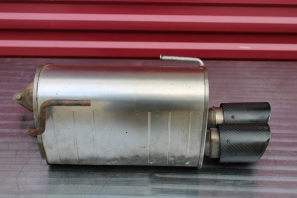 2011-2014 SUBARU WRX & STI AXLE BACK EXHAUST MUFFLERS LH/RH SET OEM CARBON TIPS - Image 3