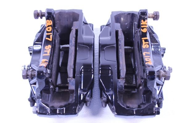 2008-2017 SUBARU WRX STI 4 POT BLACK FRONT BREMBO BRAKE CALIPERS LH/RH OEM - Image 10