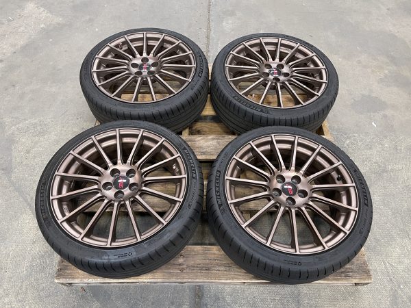 2020 SUBARU BRZ TS MATTE BRONZE STI WHEELS RIMS & TIRES OEM 5X100 18X7.5 +48 - Image 2