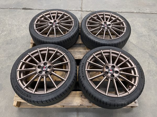 2020 SUBARU BRZ TS MATTE BRONZE STI WHEELS RIMS & TIRES OEM 5X100 18X7.5 +48 - Image 4