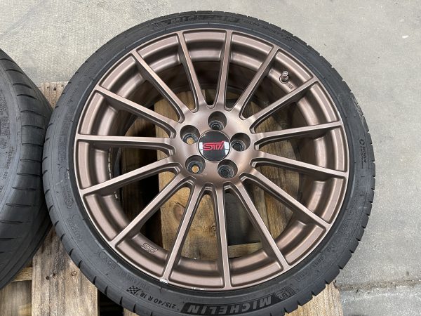 2020 SUBARU BRZ TS MATTE BRONZE STI WHEELS RIMS & TIRES OEM 5X100 18X7.5 +48 - Image 8