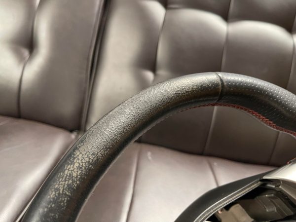 2008-2014 SUBARU WRX & STI GT SPEC D-SHAPED LEATHER STEERING WHEEL RED STITCHED - Image 10