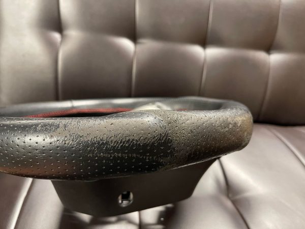 2008-2014 SUBARU WRX & STI GT SPEC D-SHAPED LEATHER STEERING WHEEL RED STITCHED - Image 8