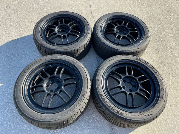 ENKEI RPF1 WHEELS RIMS & MICHELIN PILOT SPORT ALL SEASON TIRES 17X8 +45 5X100 - Image 3