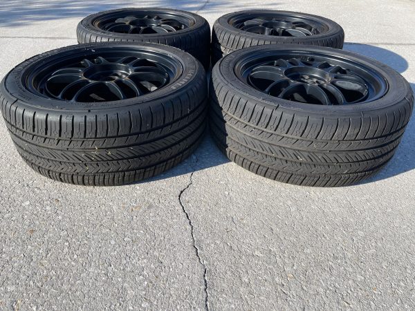 ENKEI RPF1 WHEELS RIMS & MICHELIN PILOT SPORT ALL SEASON TIRES 17X8 +45 5X100 - Image 16