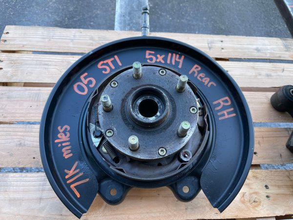 2005-2007 SUBARU WRX STI REAR HUBS KNUCKLES SPINDLES 5X114 OEM LH/RH 71K MILES - Image 2