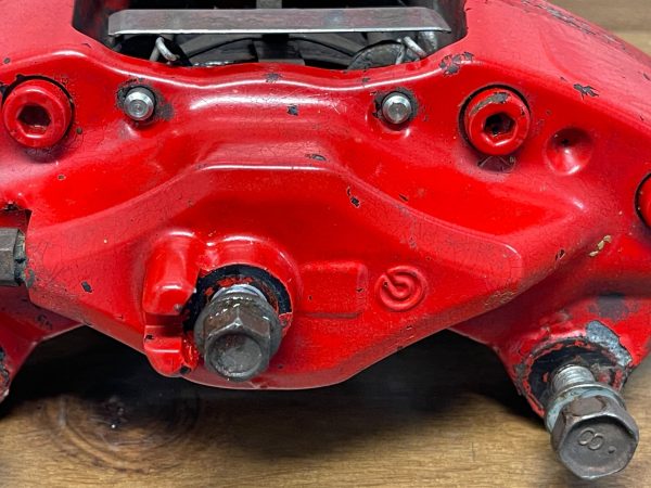 2008-2017 SUBARU WRX STI FRONT & REAR RED BREMBO BRAKE CALIPERS 69K MILES OEM - Image 14