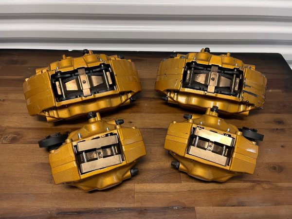 2004-2007 SUBARU WRX STI FRONT & REAR GOLD BREMBO BRAKE CALIPERS OEM 71K MILES - Image 2