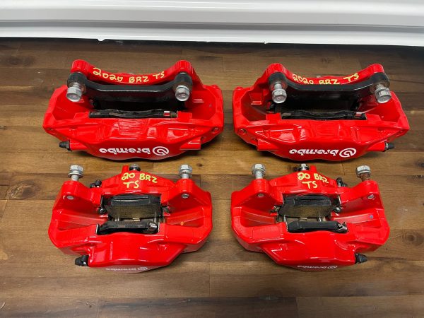 13-24 SUBARU BRZ / 08-24 WRX / 08-17 STI FRONT & REAR RED BREMBO BRAKE CALIPERS 8K MILES - Image 4