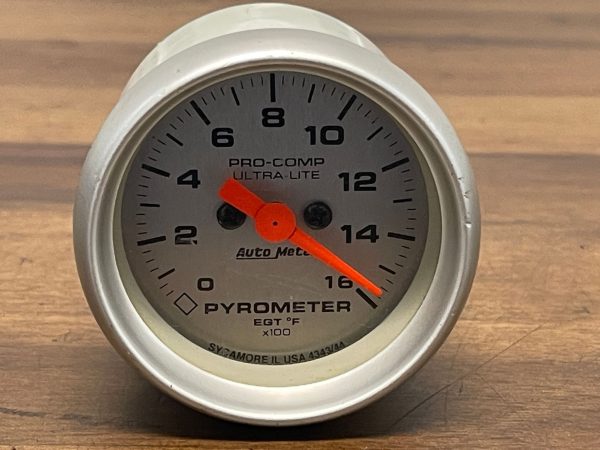 AUTO METER PRO-COMP ULTRA-LITE 2-1/16″ 52MM 1600F PYROMETER EGT GAUGE 4344-SP