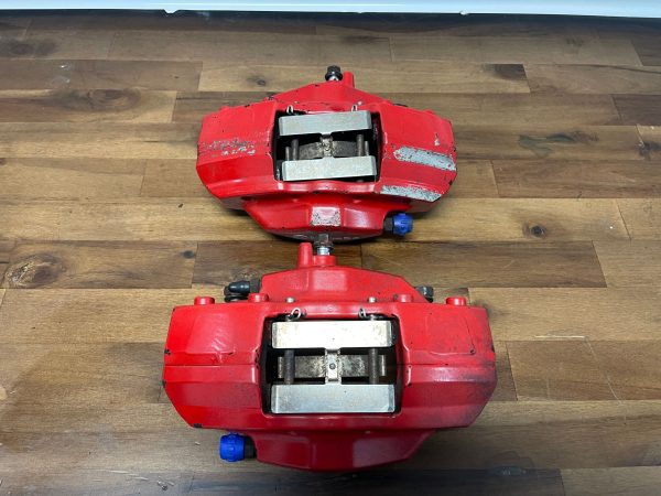 2008-2017 SUBARU WRX STI FRONT & REAR RED BREMBO BRAKE CALIPERS 69K MILES OEM - Image 12