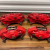 2008-2017 SUBARU WRX STI FRONT & REAR RED BREMBO BRAKE CALIPERS 69K MILES OEM - Image 3