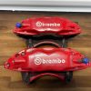 2008-2017 SUBARU WRX STI FRONT & REAR RED BREMBO BRAKE CALIPERS 69K MILES OEM - Image 6
