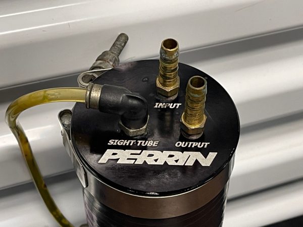 PERRIN PERFORMANCE BLACK COOLANT OVERFLOW TANK FOR 04-07 SUBARU WRX STI W/ FMIC - Image 2
