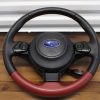 2020 SUBARU BRZ TS RED / BLACK LEATHER STEERING WHEEL & HORN OEM - Image 2