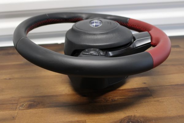 2020 SUBARU BRZ TS RED / BLACK LEATHER STEERING WHEEL & HORN OEM - Image 8