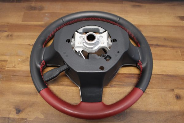 2020 SUBARU BRZ TS RED / BLACK LEATHER STEERING WHEEL & HORN OEM - Image 13