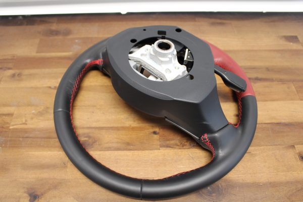 2020 SUBARU BRZ TS RED / BLACK LEATHER STEERING WHEEL & HORN OEM - Image 14