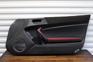 2020 SUBARU BRZ TS RH BLACK SUEDE / RED LEATHER DOOR PANEL CARD PASSENGER SIDE OEM