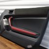 2020 SUBARU BRZ TS RH BLACK SUEDE / RED LEATHER DOOR PANEL CARD PASSENGER SIDE OEM - Image 3
