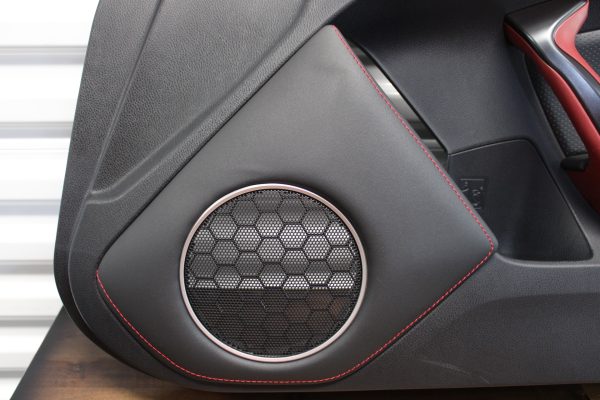 2020 SUBARU BRZ TS RH BLACK SUEDE / RED LEATHER DOOR PANEL CARD PASSENGER SIDE OEM - Image 6