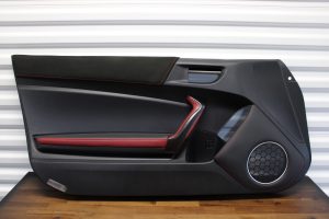 2020 SUBARU BRZ TS LH BLACK SUEDE / RED LEATHER DOOR PANEL CARD DRIVER SIDE OEM