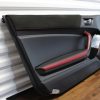 2020 SUBARU BRZ TS LH BLACK SUEDE / RED LEATHER DOOR PANEL CARD DRIVER SIDE OEM - Image 2