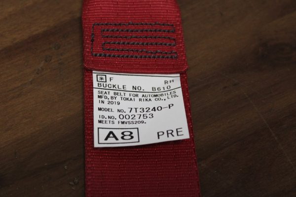 2020 SUBARU BRZ TS RED FRONT SEAT BELT SET LH/RH OEM 64621CA030 64621CA020 - Image 5