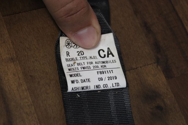 2020 SUBARU BRZ TS BLACK LH REAR SEAT BELT DRIVER SIDE OEM 64660CA010VH - Image 3