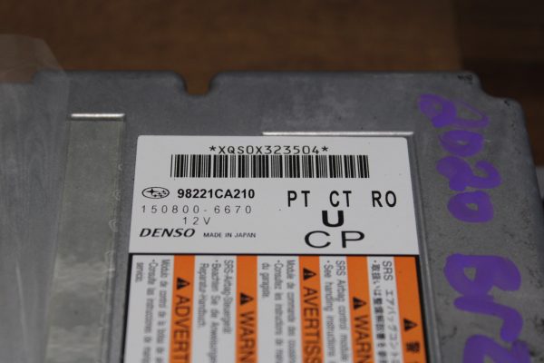 2020 SUBARU BRZ TS DENSO CONTROL UNIT MODULE OEM 98221CA210 - Image 3