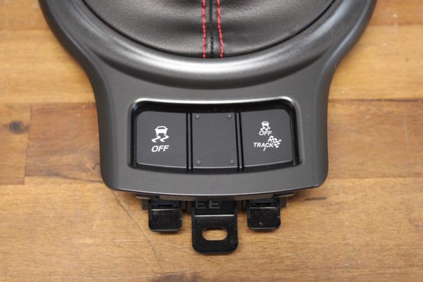 2020 SUBARU BRZ TS MANUAL TRANSMISSION SHIFTER BOOT TRIM RED STITCHED 6MT OEM - Image 2