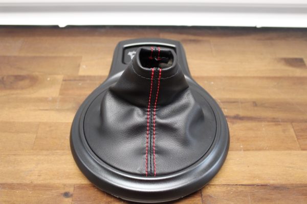 2020 SUBARU BRZ TS MANUAL TRANSMISSION SHIFTER BOOT TRIM RED STITCHED 6MT OEM - Image 4