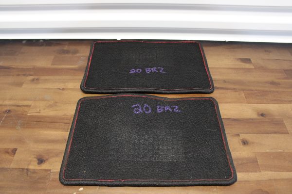 2020 SUBARU BRZ TS REAR FLOOR MAT SET RED STITCHED OEM - Image 5
