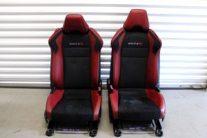 2020 SUBARU BRZ TS RED LEATHER & BLACK SUEDE FRONT SEATS SET OEM 39K MILES